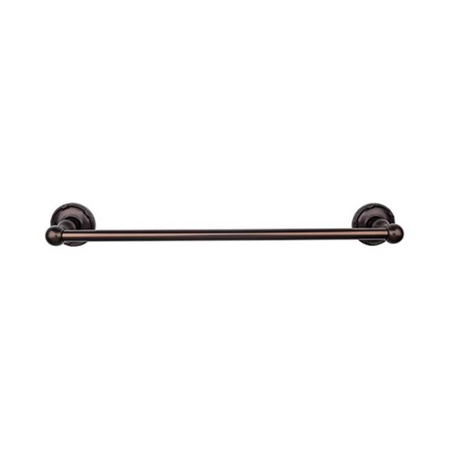 Top Knobs - Edwardian Bath Towel Bar 30 Inch Single - Ribbon Bplate Oil Rubbed Bronze - Oil Rubbed Bronze