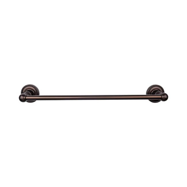 Top Knobs - Edwardian Bath Towel Bar 30 In. Single - Rope Backplate Oil Rubbed Bronze - Oil Rubbed Bronze