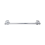 Top Knobs - Edwardian Bath Towel Bar 30 Inch Single - Hex Backplate Polished Chrome - Polished Chrome