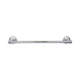 Top Knobs - Edwardian Bath Towel Bar 30 Inch Single - Ribbon Bplate Polished Chrome - Polished Chrome