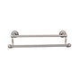 Top Knobs - Edwardian Bath Towel Bar 30 In. Double - Beaded Bplate Antique Pewter - Antique Pewter