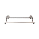Top Knobs - Edwardian Bath Towel Bar 30 Inch Double - Hex Backplate Antique Pewter - Antique Pewter