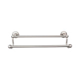 Top Knobs - Edwardian Bath Towel Bar 30 In. Double - Beaded Bplate Brushed Satin Nickel - Brushed Satin Nickel