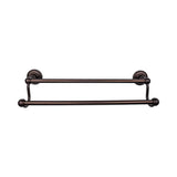 Top Knobs - Edwardian Bath Towel Bar 30 In. Double - Rope Backplate Oil Rubbed Bronze - Oil Rubbed Bronze