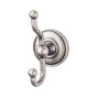 Top Knobs - Edwardian Bath Double Hook Plain Backplate Antique Pewter - Antique Pewter
