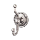 Top Knobs - Edwardian Bath Double Hook Ribbon Backplate Antique Pewter - Antique Pewter