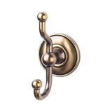 Top Knobs - Edwardian Bath Double Hook Plain Backplate German Bronze - German Bronze