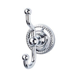 Top Knobs - Edwardian Bath Double Hook Rope Backplate Polished Chrome - Polished Chrome