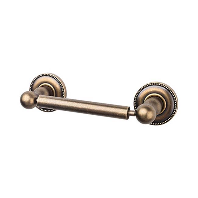 Top Knobs - Edwardian Bath Tissue Holder Beaded Backplate German Bronze - German Bronze