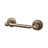 Top Knobs - Edwardian Bath Tissue Holder Rope Backplate German Bronze - German Bronze