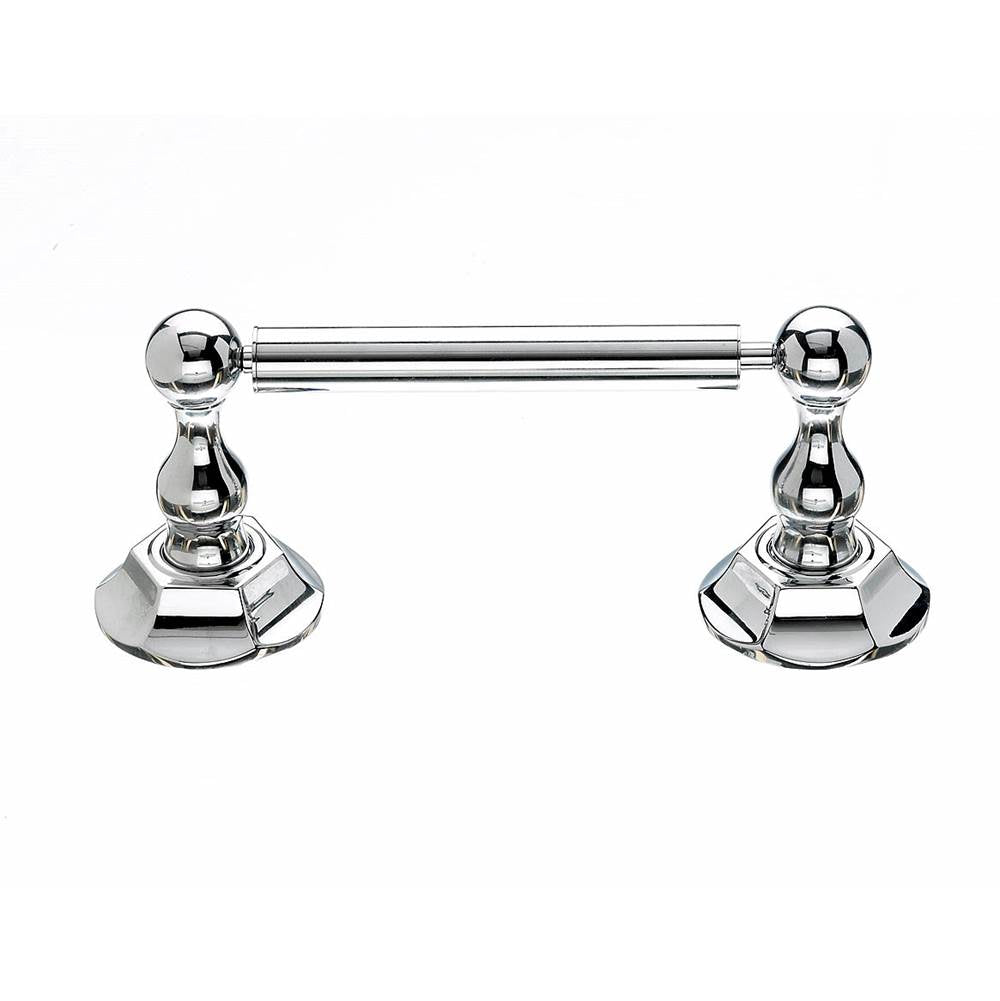 Top Knobs - Edwardian Bath Tissue Holder Hex Backplate Polished Chrome - Polished Chrome