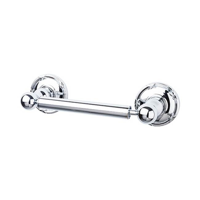 Top Knobs - Edwardian Bath Tissue Holder Ribbon Backplate Polished Chrome - Polished Chrome