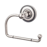 Top Knobs - Edwardian Bath Tissue Hook Beaded Backplate Antique Pewter - Antique Pewter