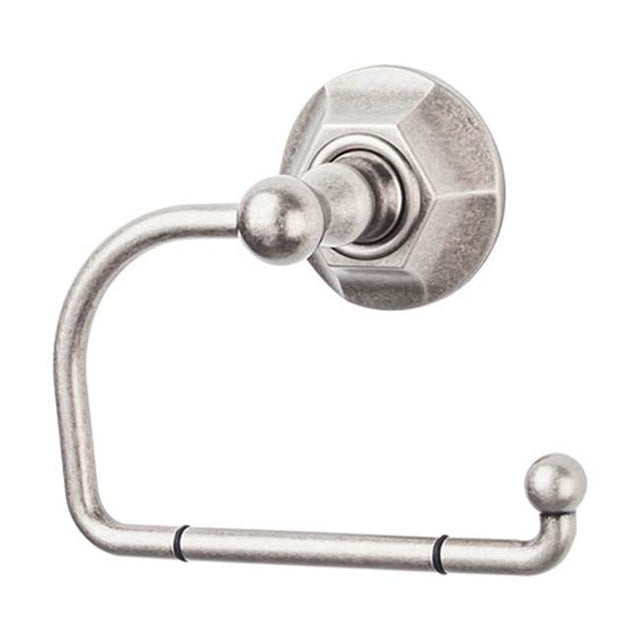 Top Knobs - Edwardian Bath Tissue Hook Hex Backplate Antique Pewter - Antique Pewter