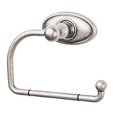 Top Knobs - Edwardian Bath Tissue Hook Oval Backplate Antique Pewter - Antique Pewter