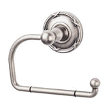 Top Knobs - Edwardian Bath Tissue Hook Ribbon Backplate Antique Pewter - Antique Pewter