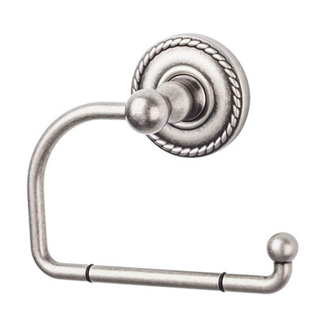 Top Knobs - Edwardian Bath Tissue Hook Rope Backplate Antique Pewter - Antique Pewter