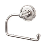 Top Knobs - Edwardian Bath Tissue Hook Beaded Backplate Brushed Satin Nickel - Brushed Satin Nickel