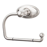 Top Knobs - Edwardian Bath Tissue Hook Oval Backplate Brushed Satin Nickel - Brushed Satin Nickel