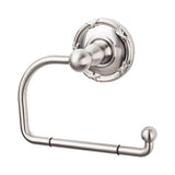 Top Knobs - Edwardian Bath Tissue Hook Ribbon Backplate Brushed Satin Nickel - Brushed Satin Nickel
