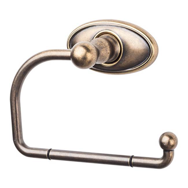 Top Knobs - Edwardian Bath Tissue Hook Oval Backplate German Bronze - German Bronze