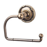 Top Knobs - Edwardian Bath Tissue Hook Ribbon Backplate German Bronze - German Bronze