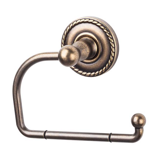 Top Knobs - Edwardian Bath Tissue Hook Rope Backplate German Bronze - German Bronze