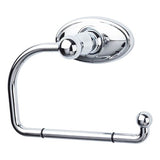 Top Knobs - Edwardian Bath Tissue Hook Oval Backplate Polished Chrome - Polished Chrome