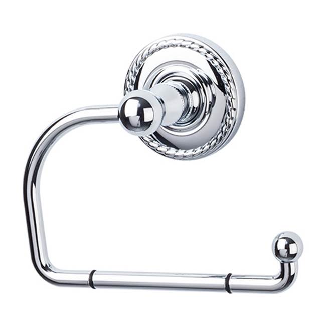 Top Knobs - Edwardian Bath Tissue Hook Rope Backplate Polished Chrome - Polished Chrome