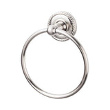 Top Knobs - Edwardian Bath Ring Rope Backplate Brushed Satin Nickel - Brushed Satin Nickel