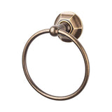 Top Knobs - Edwardian Bath Ring Hex Backplate German Bronze - German Bronze