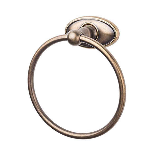 Top Knobs - Edwardian Bath Ring Oval Backplate German Bronze - German Bronze
