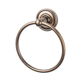 Top Knobs - Edwardian Bath Ring Rope Backplate German Bronze - German Bronze