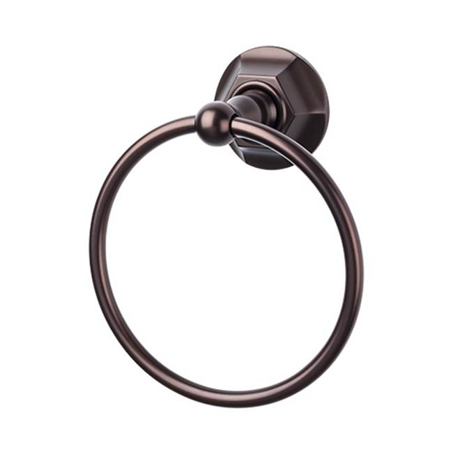 Top Knobs - Edwardian Bath Ring Hex Backplate Oil Rubbed Bronze - Oil Rubbed Bronze