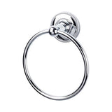 Top Knobs - Edwardian Bath Ring Beaded Backplate Polished Chrome - Polished Chrome