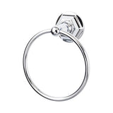 Top Knobs - Edwardian Bath Ring Hex Backplate Polished Chrome - Polished Chrome