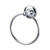 Top Knobs - Edwardian Bath Ring Plain Backplate Polished Chrome - Polished Chrome