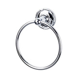 Top Knobs - Edwardian Bath Ring Ribbon Backplate Polished Chrome - Polished Chrome