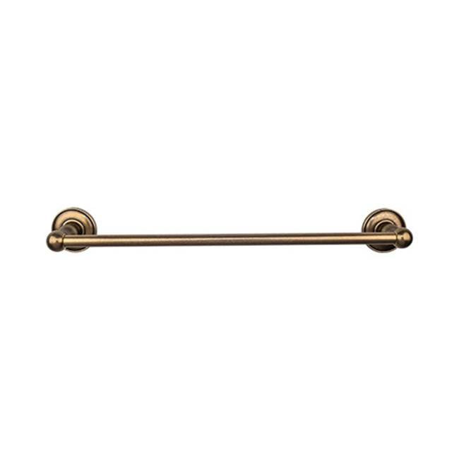 Top Knobs - Edwardian Bath Towel Bar 18 Inch Single - Plain Bplate German Bronze - German Bronze