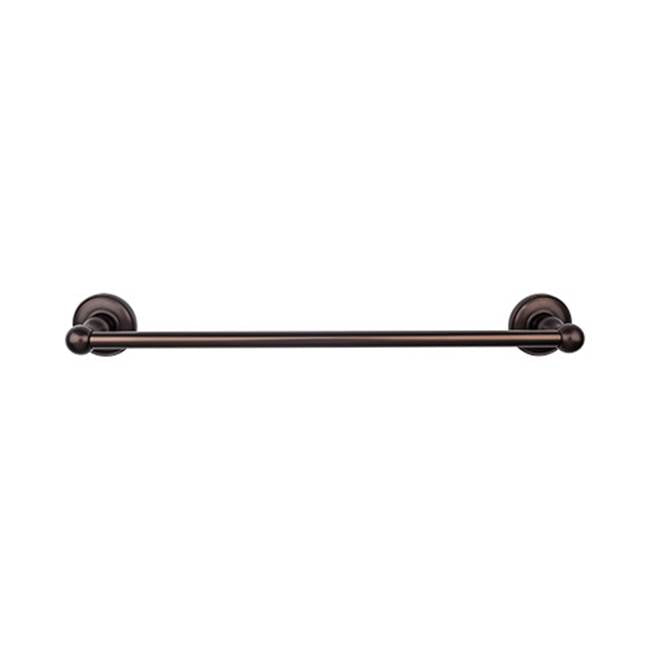 Top Knobs - Edwardian Bath Towel Bar 18 Inch Single - Plain Bplate Oil Rubbed Bronze - Oil Rubbed Bronze