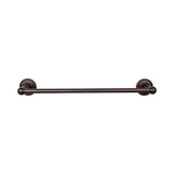 Top Knobs - Edwardian Bath Towel Bar 18 In. Single - Rope Backplate Oil Rubbed Bronze - Oil Rubbed Bronze