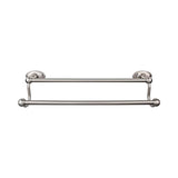 Top Knobs - Edwardian Bath Towel Bar 18 In. Double - Oval Backplate Brushed Satin Nickel - Brushed Satin Nickel