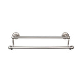 Top Knobs - Edwardian Bath Towel Bar 18 In. Double - Rope Backplate Brushed Satin Nickel - Brushed Satin Nickel