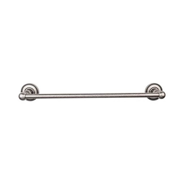 Top Knobs - Edwardian Bath Towel Bar 24 In. Single - Beaded Bplate Antique Pewter - Antique Pewter