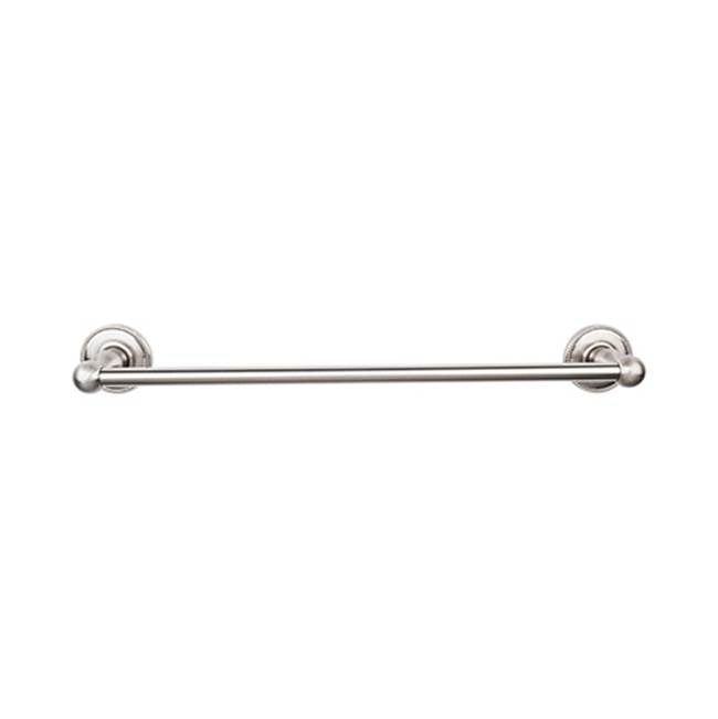 Top Knobs - Edwardian Bath Towel Bar 24 In. Single - Beaded Bplate Brushed Satin Nickel - Brushed Satin Nickel