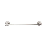 Top Knobs - Edwardian Bath Towel Bar 24 In. Single - Beaded Bplate Brushed Satin Nickel - Brushed Satin Nickel