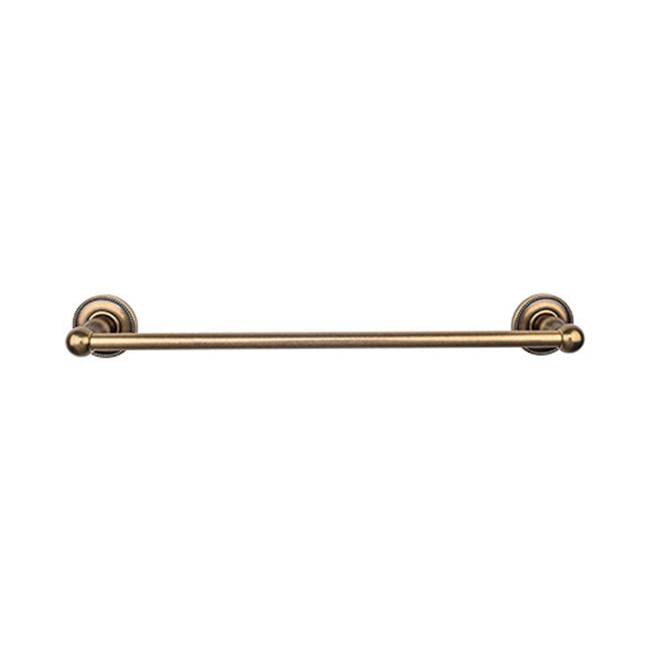 Top Knobs - Edwardian Bath Towel Bar 24 In. Single - Beaded Bplate German Bronze - German Bronze