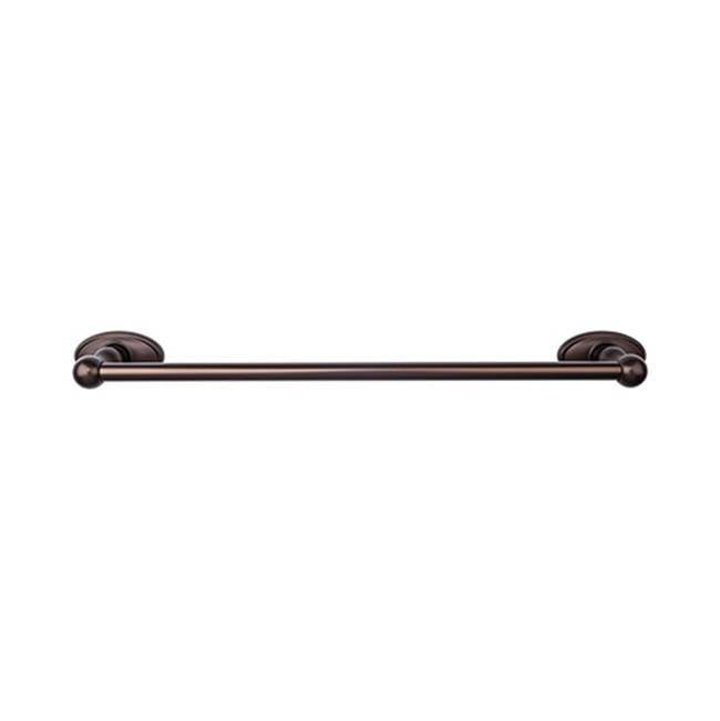 Top Knobs - Edwardian Bath Towel Bar 24 In. Single - Oval Backplate Oil Rubbed Bronze - Oil Rubbed Bronze