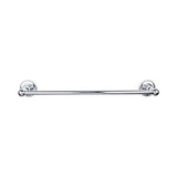 Top Knobs - Edwardian Bath Towel Bar 24 In. Single - Beaded Bplate Polished Chrome - Polished Chrome