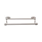 Top Knobs - Edwardian Bath Towel Bar 24 In. Double - Oval Backplate Antique Pewter - Antique Pewter